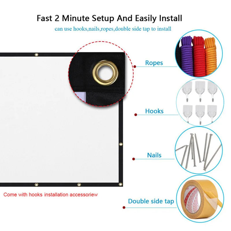 Pantalla de proyector portátil y plegable