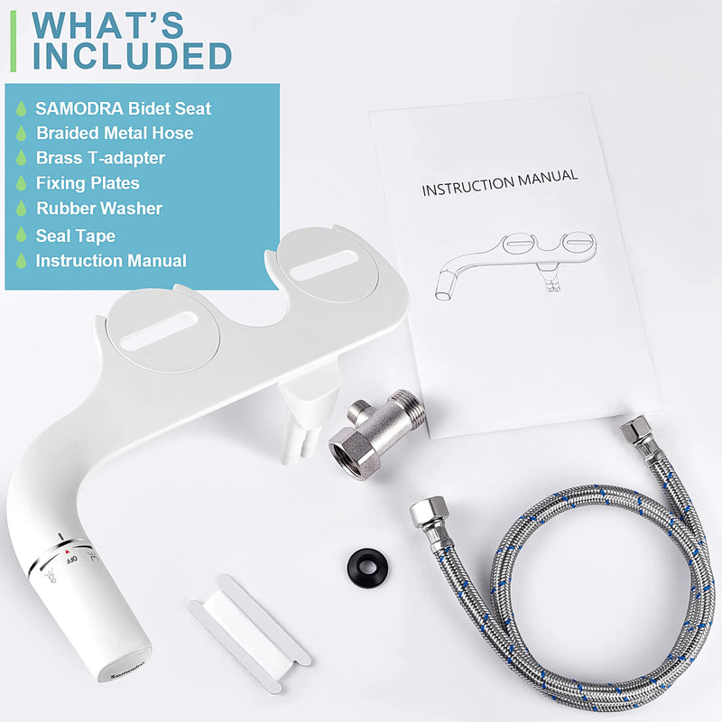 Ultra-Slim Dual Nozzle Bidet Attachment