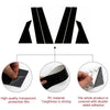 Glossy black door pillar post covers for Honda Civic 10th Gen showing various angles and features