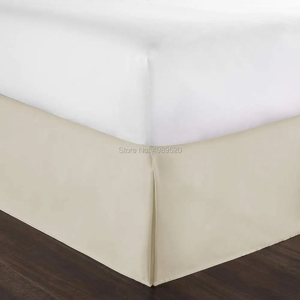 Elegant Pleated Bed Skirt - 14 Inch Drop, Wrinkle & Fade Resistant