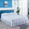 Embroidered Ruffle Bed Skirt with Scalloped Edge