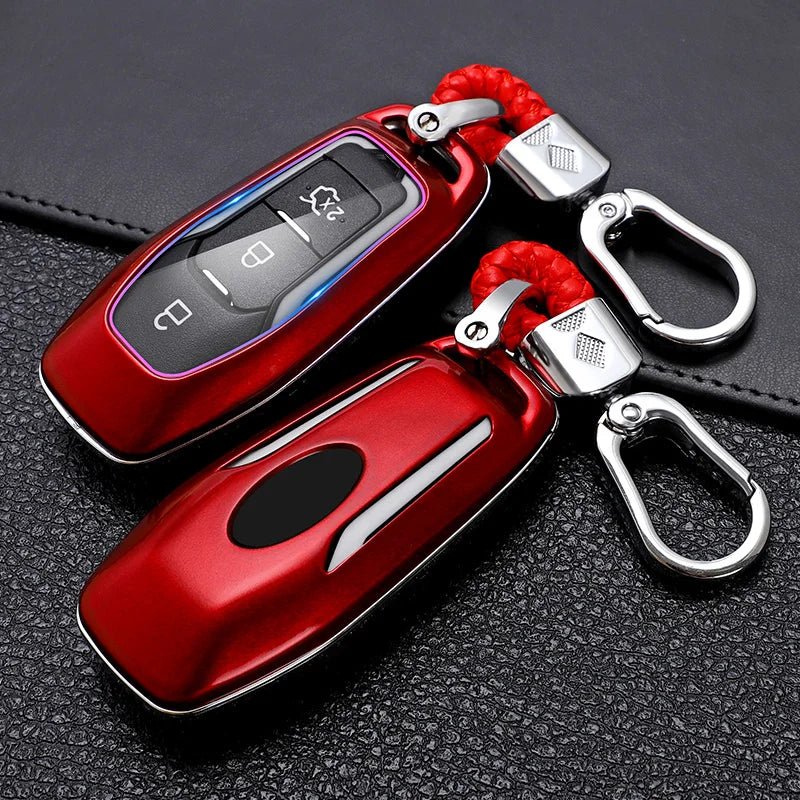 Carbon Fiber Car Key Cover for Ford Models
