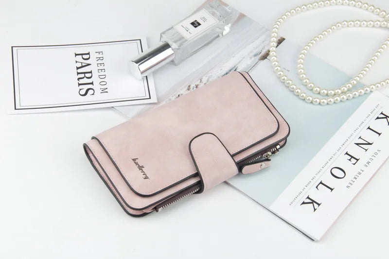 Classic Long PU Leather Wallet with Multiple Pockets