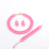 Colorful Acrylic Chain Necklace Set for Women