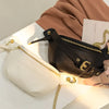 PU Leather Waist Pack with Chain Strap – Hands-Free Crossbody Belt Bag for Women