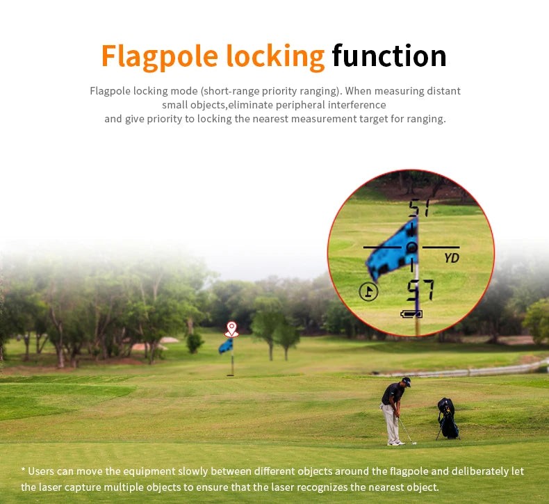 Golf Laser Rangefinder with Flag-Lock and Slope Compensation
