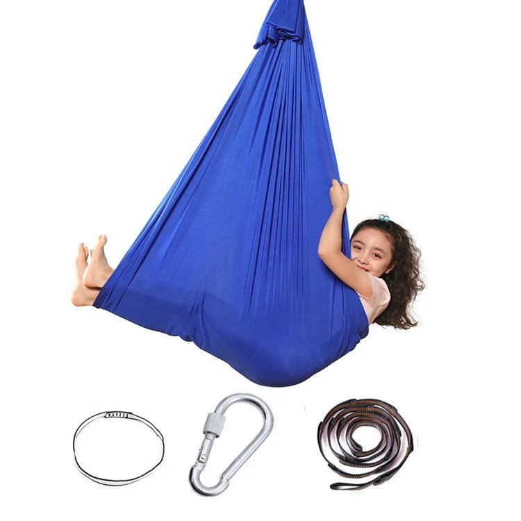 Kids Sensory Swing Hammock with Safety Carabiner