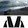 Glossy black door pillar post covers for a Honda Civic 10th generation car.