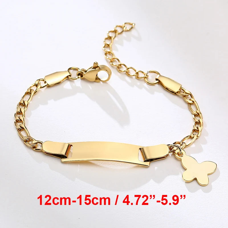 Personalized Stainless Steel Name Bracelet for Baby and Mom