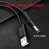 USB to DC Power Cable with 8 Interchangeable Connector Tips