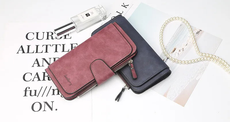Classic Long PU Leather Wallet with Multiple Pockets