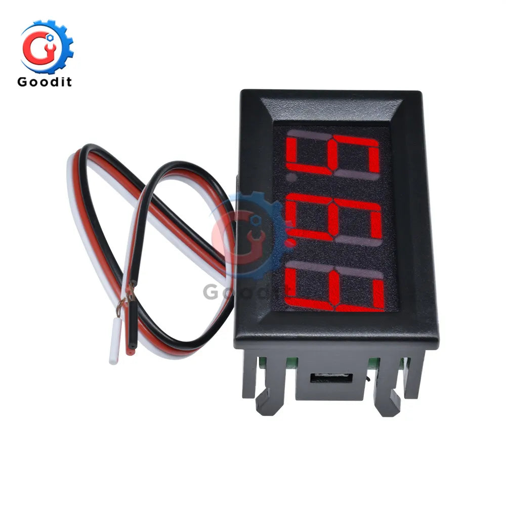 Mini LED Digital DC Voltmeter 0-100V with Three Color Options