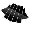 Glossy black door pillar post covers for a Honda Civic 10th generation car.