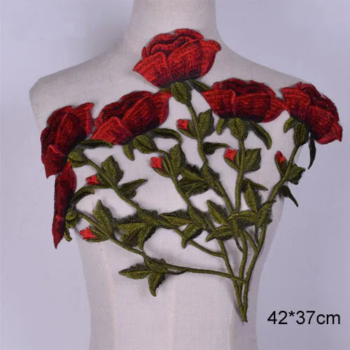 Plum Blossom Embroidery Patch Set for Sewing Projects