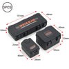 Three black safety equipment cases for an RC crawler decoration set, showing various sizes.