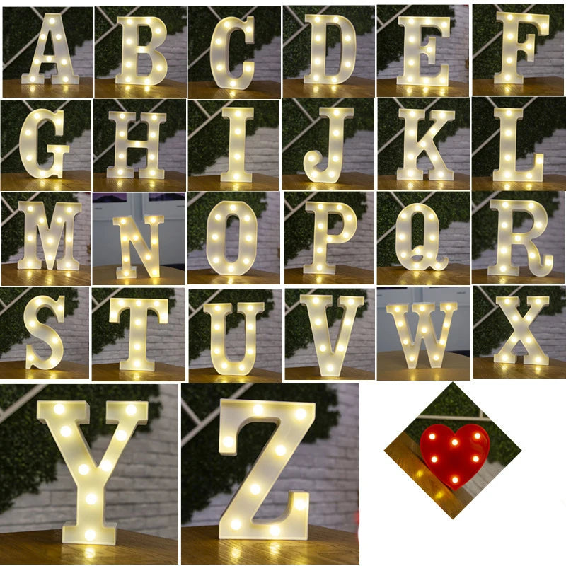Glowing Alphabet LED Letter Lights for Decor