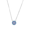 925 Sterling Silver Evil Eye & Hamsa Pendant Necklace