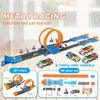 Metal racing ejection rail toy car set with various track forms and components