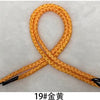 A piece of 19# gold thread or cord, appearing as a twisted rope, is shown against a white background.