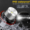 Close-up of an LED angel eyes marker light bulb being installed, demonstrating IP65 waterproof protection.