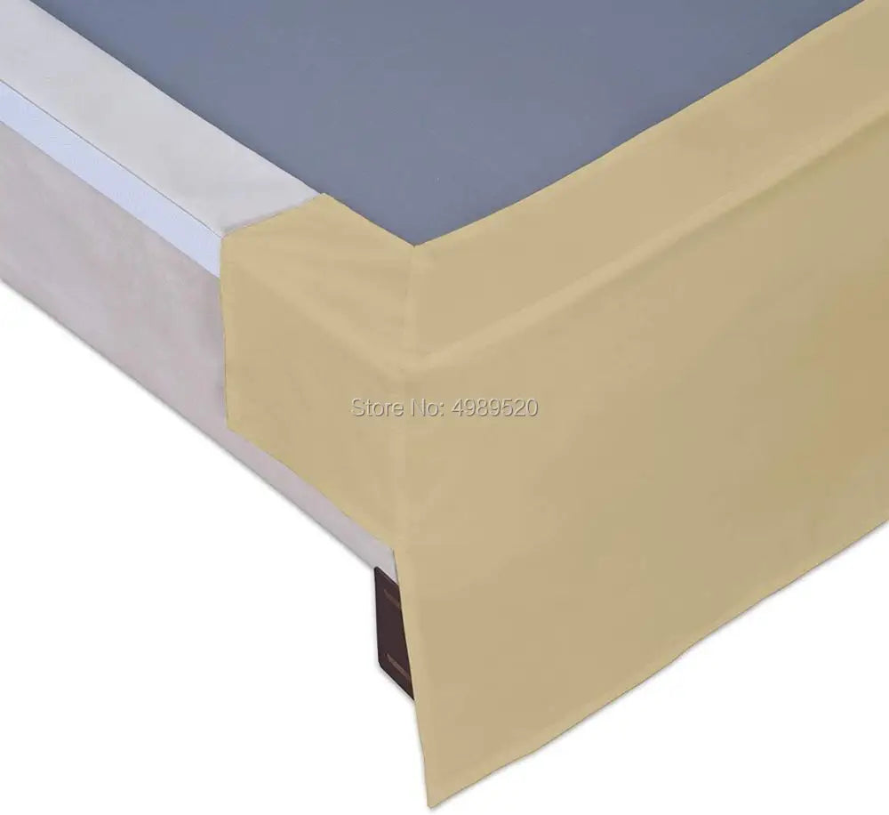 Elegant Pleated Bed Skirt - 14 Inch Drop, Wrinkle & Fade Resistant