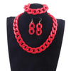 Colorful Acrylic Chain Necklace Set for Women
