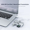 Aluminum USB 3.0 Hub with Clamp Mount for Desktops and Laptops