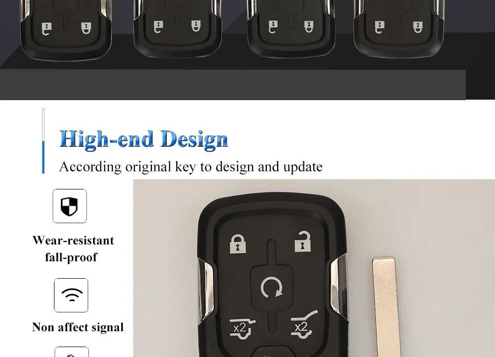 Replacement Key Fob Shell for Chevy/GMC Trucks & SUVs