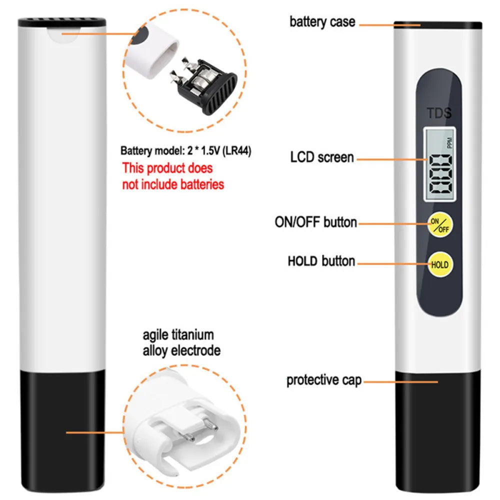 Digital TDS Water Quality Tester – 0-9990 ppm