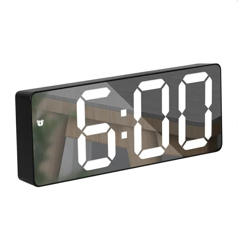 Modern LED Alarm Clock with Voice Control and Night Mode