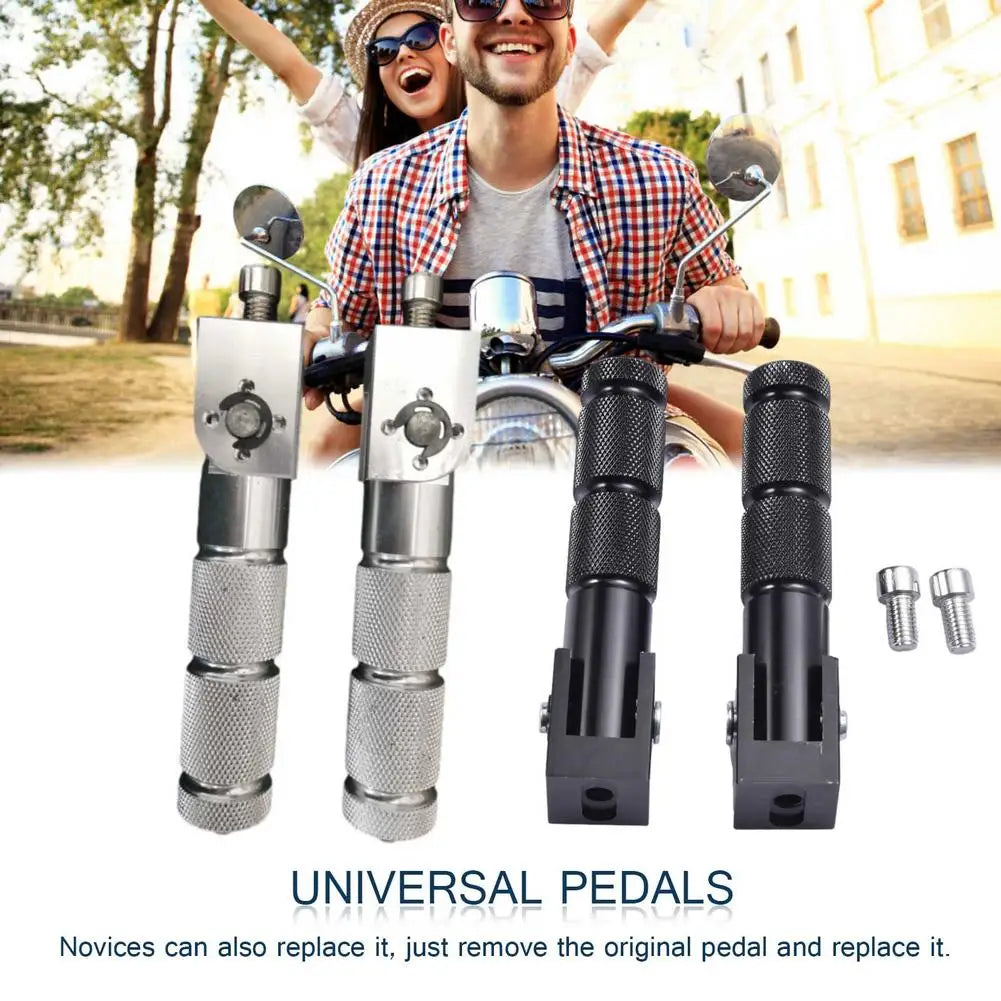 Universal CNC Aluminum Footrest Pedals (8mm)