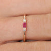 925 Sterling Silver Ring Set with Gemstone Accents