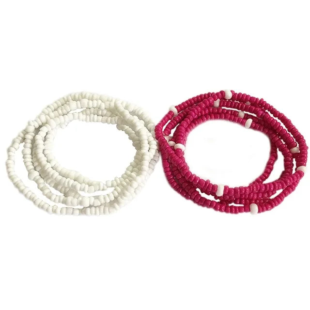 Colorful Beaded Elastic Waist Chain for Women