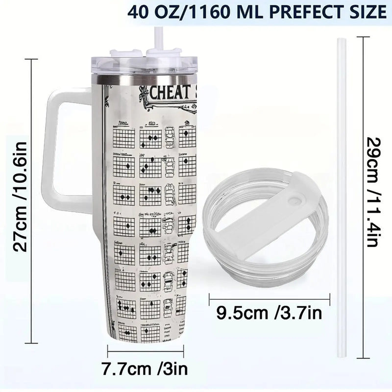 Vaso Térmico de Gran Capacidad con Asa y Tapa para Pajita