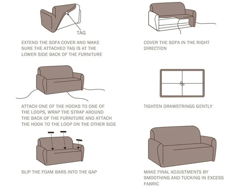 Printed Stretch Sofa Cover for L-Shaped and Corner Sofas