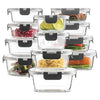 24-Piece Borosilicate Glass Food Storage Container Set