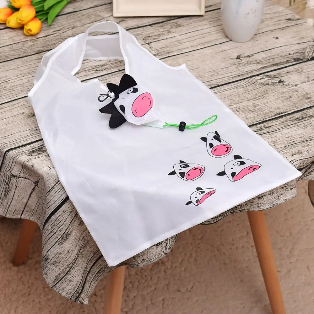 Foldable Cartoon Shopping Bag with Shoulder Straps