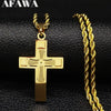 Goldenes Edelstahlkreuz-Anhänger