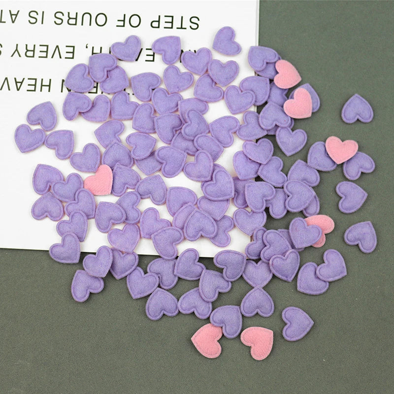 Felt Heart Patches for Crafting and DIY Projects