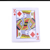 A playing card showing the King of Diamonds from a marked stripper deck.