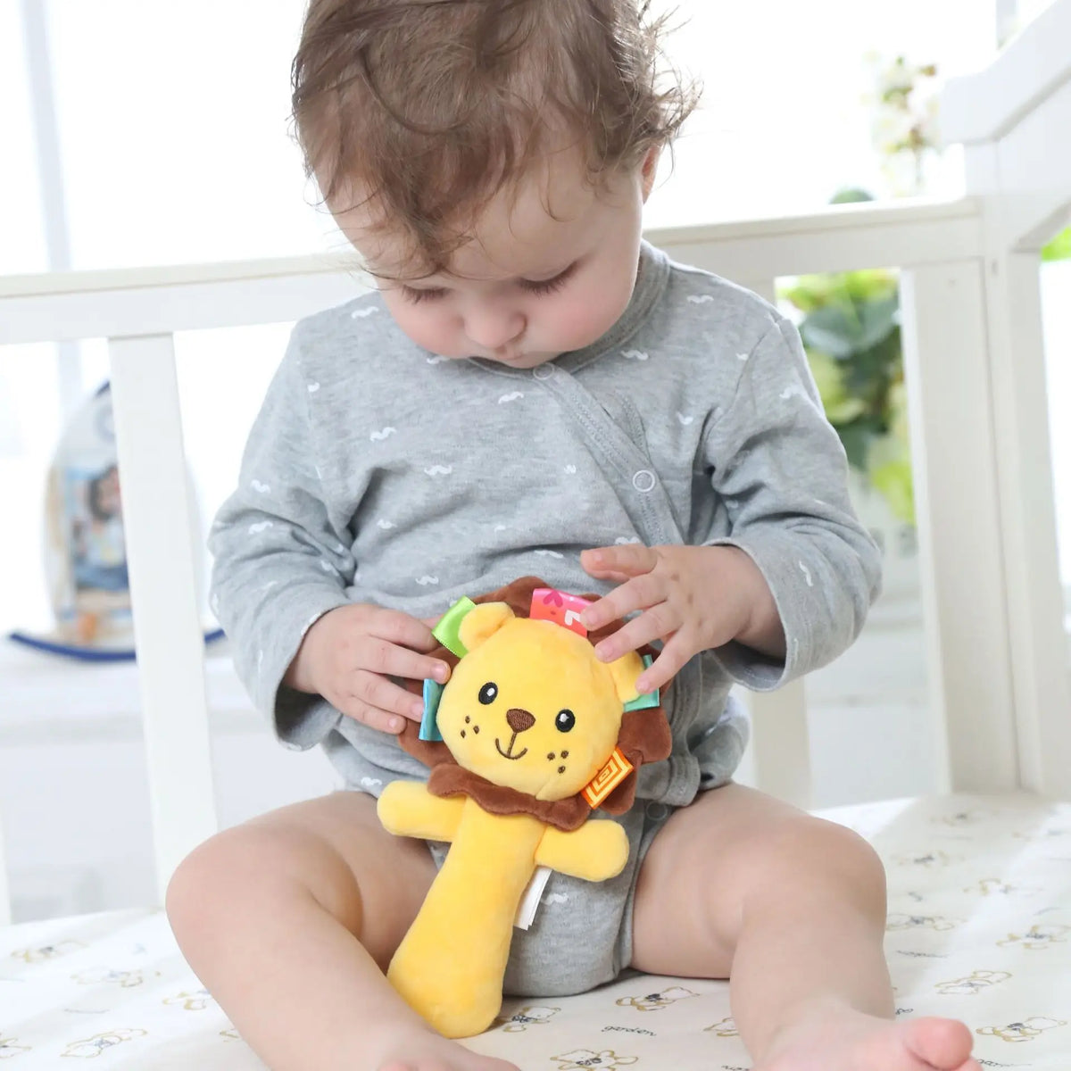 Adorable Plush Wrist Rattles for Baby Sensory Development