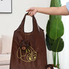 Foldable Cartoon Shopping Bag with Shoulder Straps
