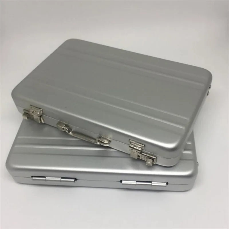Aluminum Alloy Business Card Holder – Mini Suitcase Design