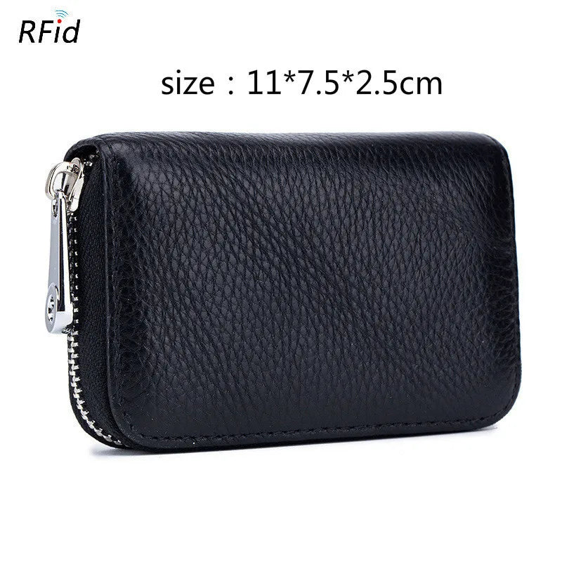 RFID Blocking Genuine Leather Wallet with Phone Case & Coin Purse