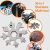 18-in-1 Stainless Steel Snowflake Multi-Tool with Key Ring