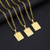 Initial Letter Pendant Necklace with Stainless Steel Chain