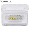 مجموعة أسنان ذهبية صلبة (Grillz)