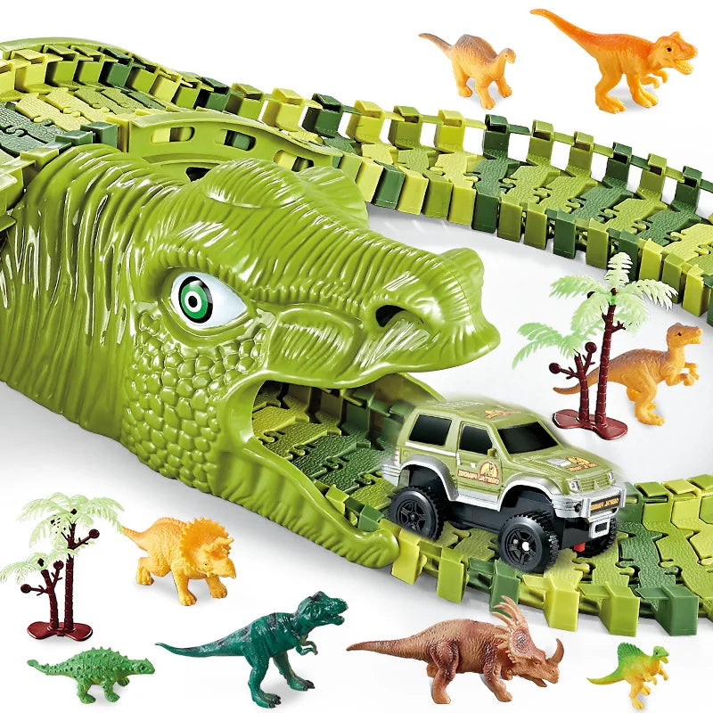 Dinosaurier-Rennstrecken-Set