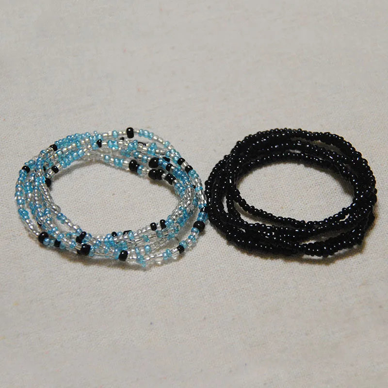 Colorful Elastic Belly Bead Chain Set for Women