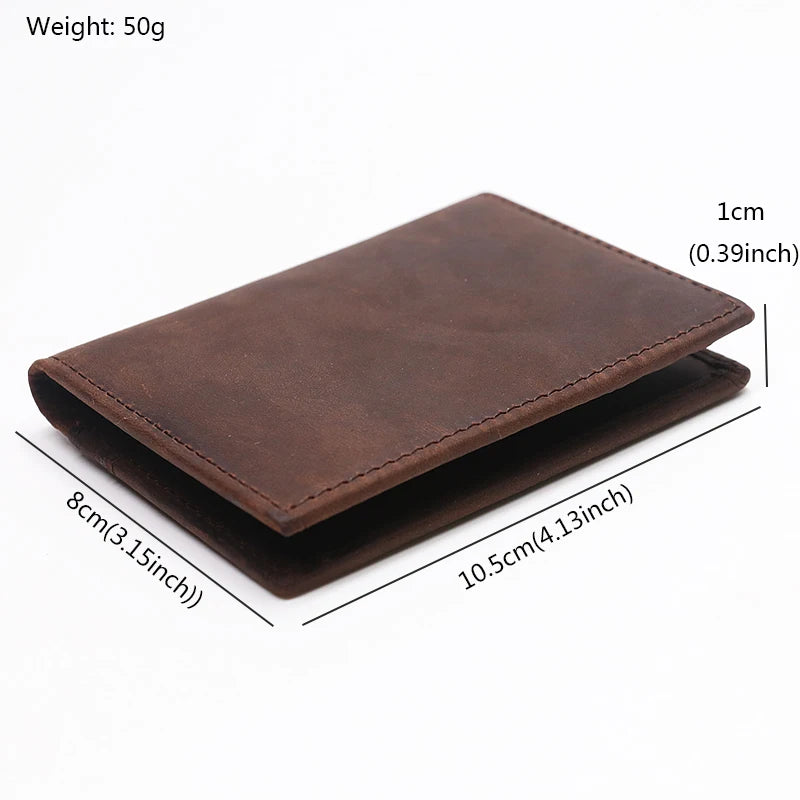Vintage Slim Leather Card Holder Wallet for Men